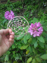Load image into Gallery viewer, Rhododendron Kippah  Rose Gold Beaded Wire Yarmulke for Her