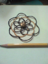Load image into Gallery viewer, Lightweight Black and Gold Beaded Wire Kippah with Gold Button (Original Sold: expect variations)