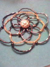 Load image into Gallery viewer, Lightweight Black and Gold Beaded Wire Kippah with Gold Button (Original Sold: expect variations)