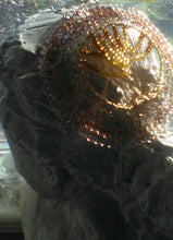 Load image into Gallery viewer, Beaded Wire Tree of Life Kippah on a sculpture