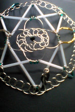Load image into Gallery viewer, The Healed Heart Mandala Kippah made with repurposed  and leftover beads and a heart charm