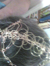 Load image into Gallery viewer, Custom Biblical Headdress with repurposed vintage dangle charms MADE TO ORDER: Allow UP TO ONE MONTH for completion