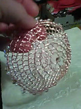 Load and play video in Gallery viewer, video of rose gold kippah being held and rotated