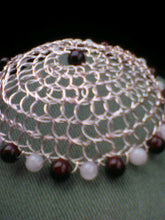 Load image into Gallery viewer, Made To Order: Rose Gold Kippah for Woman with Dark Pink and Light Pink Beading