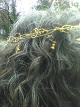 Load image into Gallery viewer, D'vorah Headress Biblical Mother Kippah with Bee Charms, Bells and TOL MADE TO ORDER