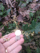 Load image into Gallery viewer, D'vorah Headress Biblical Mother Kippah with Bee Charms, Bells and TOL MADE TO ORDER