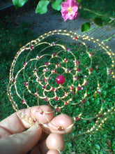 Load image into Gallery viewer, Ruby and Gold Juliet Cap Kippah