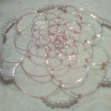 Load image into Gallery viewer, Rose gold and pearl kippah on white backgroundd