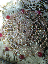 Load image into Gallery viewer, cherry blossom kippah on lace background