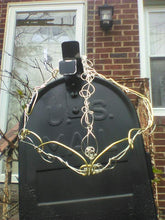 Load image into Gallery viewer, Wire priestess tiara headpiece with repurposed  jet dangle