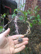 Load image into Gallery viewer, Wire priestess tiara headpiece with repurposed  jet dangle