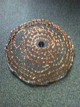 Load image into Gallery viewer, Copper and purple with pink/purple seed bead on grey background