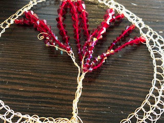 Ruby TOL Tree of Life Hanukkiyah Kippah for Her