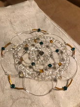 Load image into Gallery viewer, Rafael Kippah, beaded wire kippah mandala calming

