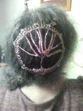 Load image into Gallery viewer, Tree of Life Shkeydia Almond Tree Kippah with pink beading, crystals on rose gold wire
