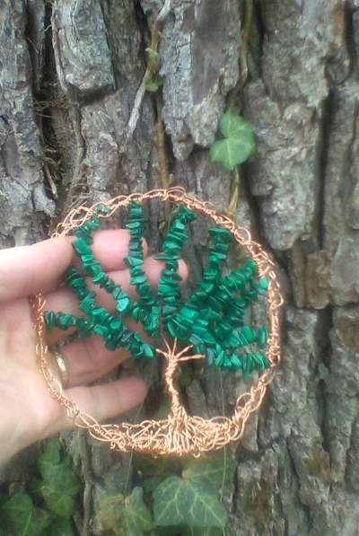 Copper and Green Tree of Life Wall Hanging Home Decor for Spring