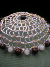 Load image into Gallery viewer, Rose Gold Kippah for Woman with Dark Pink and Light Pink Beading
