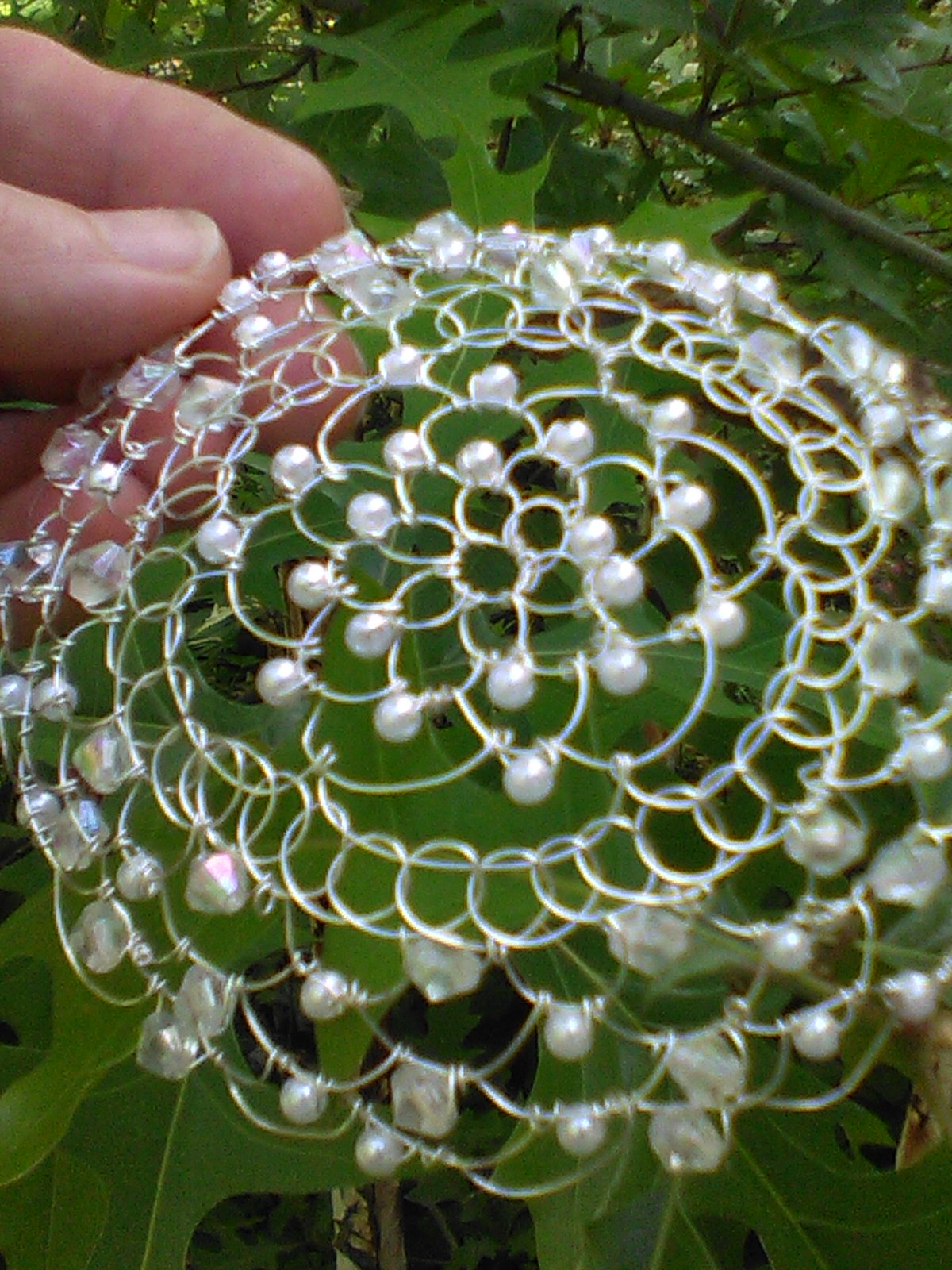 Mixed Crystal deals on Ivory Pearl Kippah