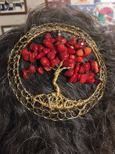 Load image into Gallery viewer, Fall Foliage Beaded Wire Tree of Life Kippah for Woman
