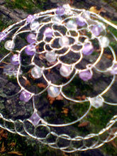 Load image into Gallery viewer, Lightweight Lavender and Crystal Kippah for Women  Made to Order
