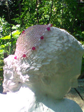 Load image into Gallery viewer, Dark Pink Beaded Wire Kippah for Woman MADE TO ORDER
