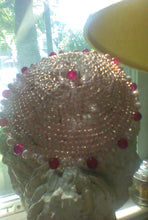 Load image into Gallery viewer, Dark Pink Beaded Wire Kippah for Woman MADE TO ORDER
