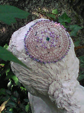 Load image into Gallery viewer, MADE  TO ORDER Teal, Purple, and Dark Copper Beaded  Wire Kippah for Woman
